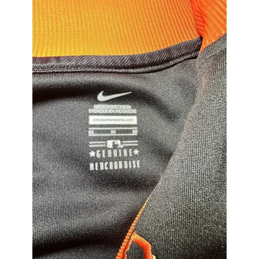 Nike San Francisco Giants Full Zip‎ Track Jacket Size M Black Orange MLB Genuine